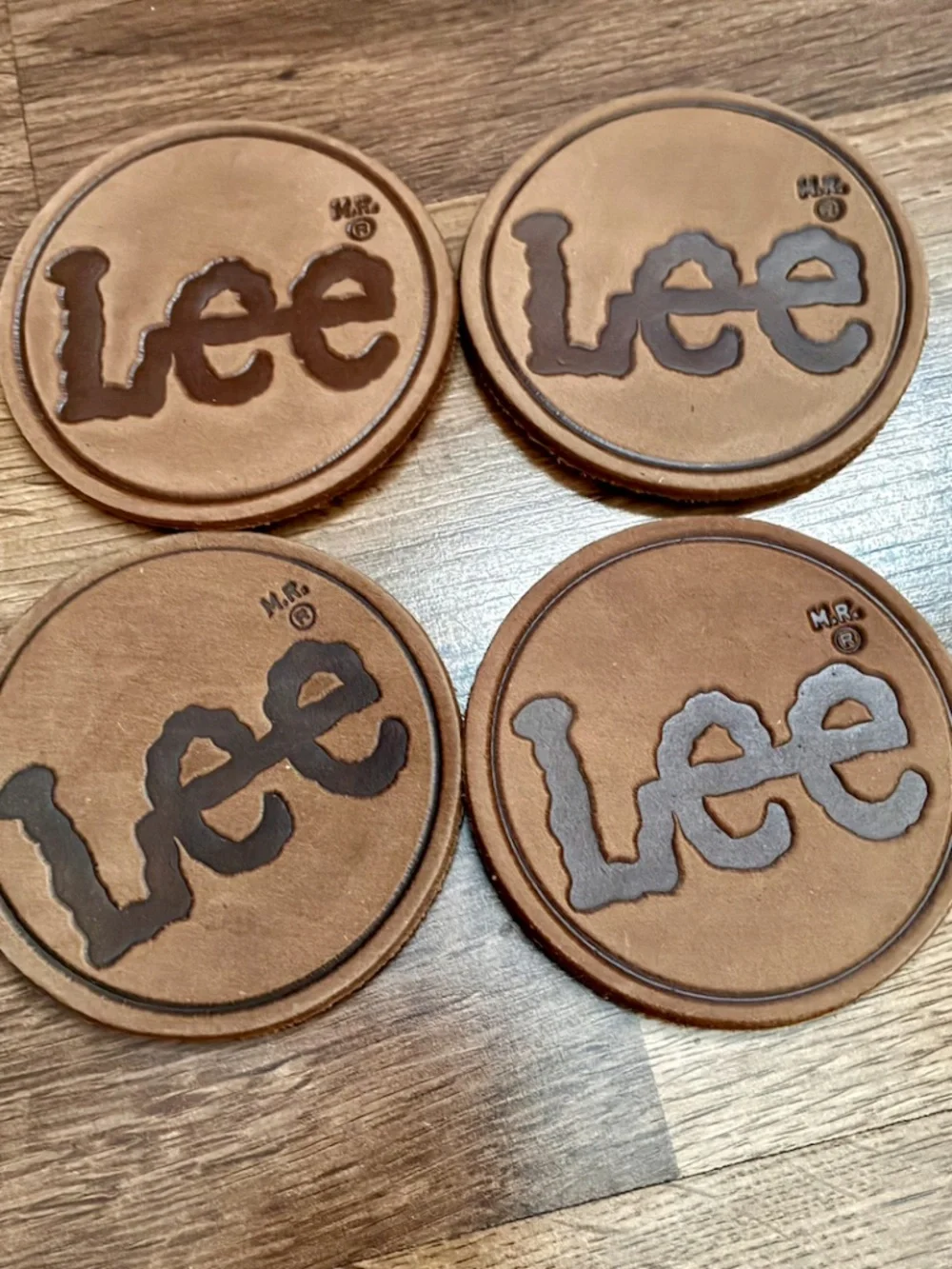 80's Lee Leather Coasters